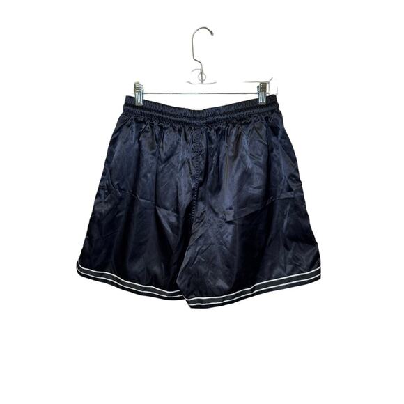 Vintage 90s Rare Nike America Soccer Shorts Black Satin Silky Glanz Sz Large - Picture 4 of 5